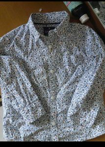 Men's Floral Print Button-Down Shirt