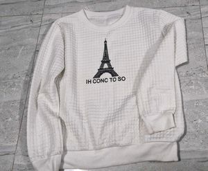 White Quilted Crewneck Sweatshirt