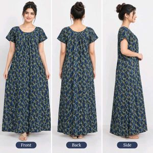 Navy Blue Printed Kurta