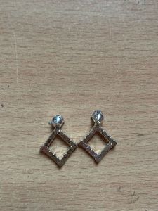 Rhinestone Diamond Shape Drop Earrings