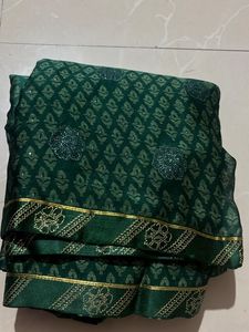 Elegant Green Saree with blouse