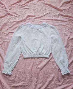 Cute White Puff Sleeve Blouse