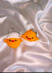 Restocked !! Crochet Cute Chicks Keychain 🐣