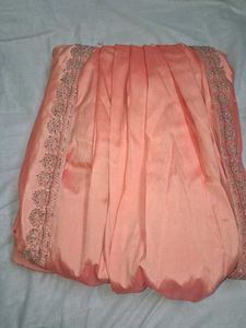 Elegant Peach Kurta Set with Embellishments