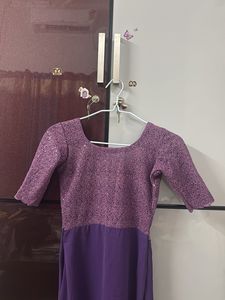 Elegant Purple Sequin Gown