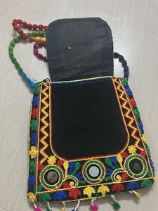 Embroidered Peacock Clutch Bag