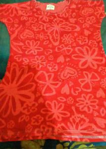 Cute Red Floral Top
