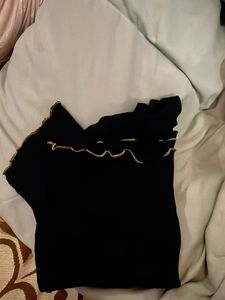 Chic Black Mock Neck Top
