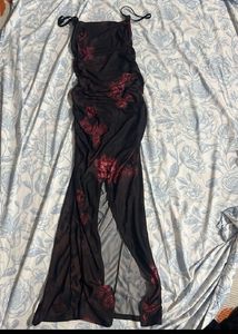 Elegant Floral Print Maxi Dress