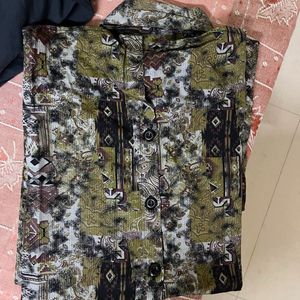 Vintage Patterned Button-Down