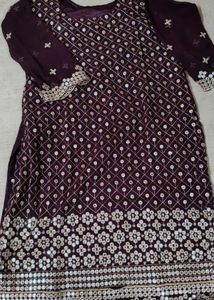 Designer Embroidered Garara kurta with dupatta Set