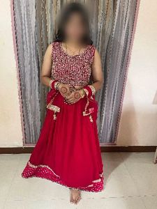 Beautiful Red Embellished Lehenga Choli