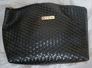 Avon leather wallet/Pouch - Black With Golden