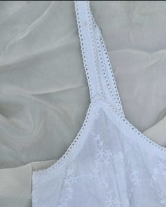 Soft Cotton White Chikankari Top