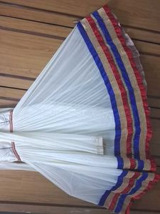 Elegant White Anarkali suit full gher