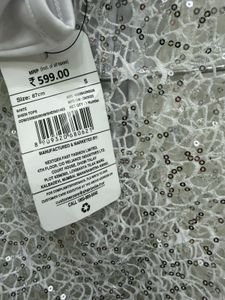 Shein White Lace Overlay Crop Top