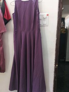 Elegant Purple Sleeveless Dress