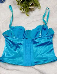 Blue Corset Style Top