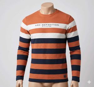 Men's Striped Long Sleeve T-Shirt