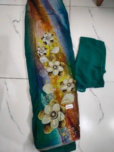 Elegant Floral Embellished Saree