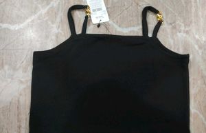 Shein Black Chain Strap Tank