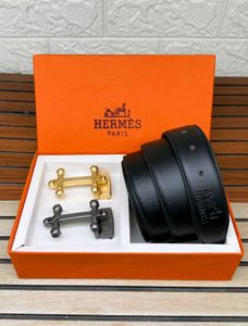 Hermes Belt  2 buckle  Set