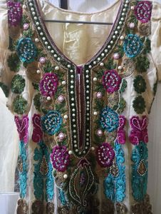 Beautiful hand Embroidered anarkali set
