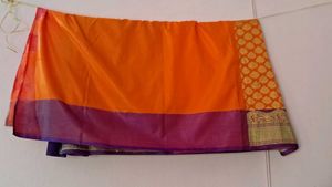Vibrant Orange Saree