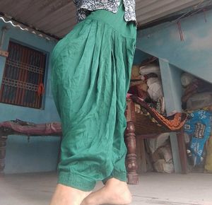 Green Patiala Salwar Pants