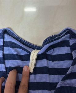 Striped Button-Up Top