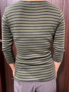 zara Striped Olive Green Top