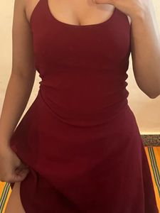 Chic Maroon Mini Dress
