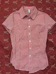 Classic Red Gingham NewMe Button-Up Shirt