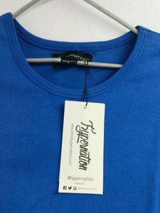 Women's Elegant Blue 3/4 Sleeve Top