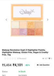 Makeup Revolution Sophzx Highlighter Pallette