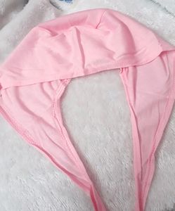 Sedra Women's Cotton Solid Underscarf Pink Cap Hi