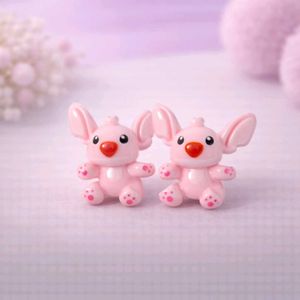 Adorable Pink Angel Stitch Earrings