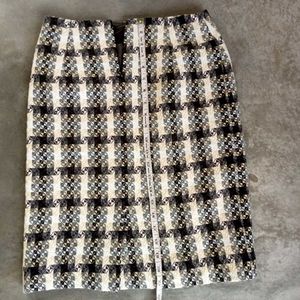 Checkered Midi Skirt