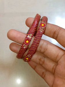 set of colorful embellished y2k bangles