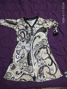 stretchable long tunic top One Piece Short Mini