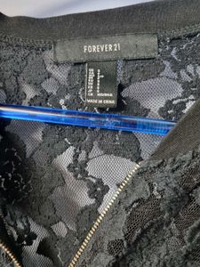 Forever 21 Lace Applique Jacket