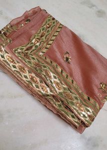 Beautiful Embroidered Saree with ready blouse