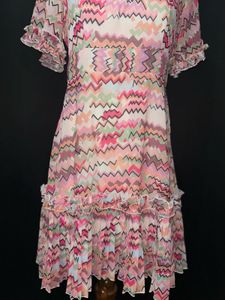 Chic Geometric Print Midi Dress