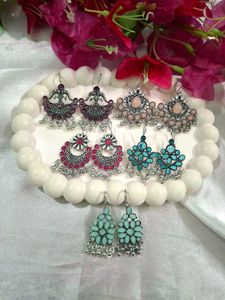 Combo of Earrings and Hair Accessories