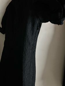 Chic Black Textured Mini Dress