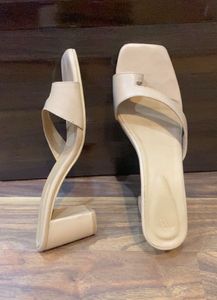 Nude Block Heel Sandals