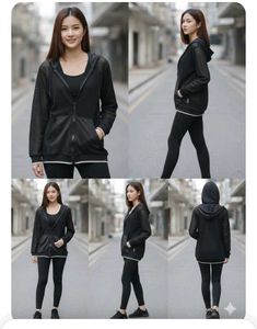 Black Mesh NET Zip-Up Hoodie
