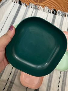 Set of 7 Pastel Square Plates