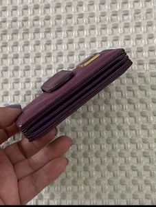 Authentic MCM Purple Leather Wallet + Card holder