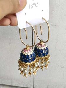 Elegant Blue Jhumka Earrings